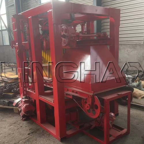 QTJ4-26 brick machine being loaded for shipment to Tanzania in January 2026